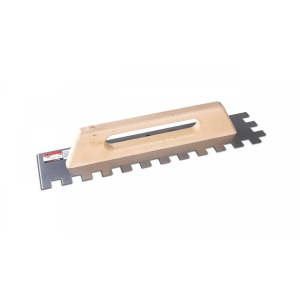 Gletiera dintata cu maner din lemn 48cm, 20x20mm - RUBI-75962