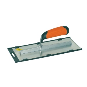 Gletiera INOX curbata cu montura de aluminiu, maner bimaterial - 280×120