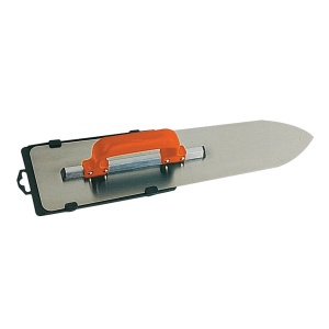 Gletiera INOX model flamand, cu montura de aluminiu, varf tip focos, maner PVC inchis - 550×120 (90)