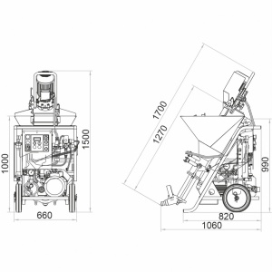 IMER, Masina de tencuit, Koine 3.1 Coat, debit max. material 17 l/min., motor 230V, 4.9 kW, distanta maxima de pompare 25 m - Img 6