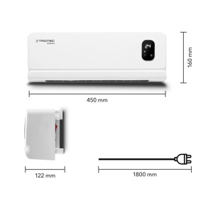 Incalzitor electric de perete, Trotec, monofazat cu ventilator si telecomanda/termostat digital, tip TFC-W27E - Img 8