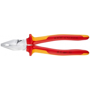 KNIPEX 02 06 225 Patenti Combi cu parghie mare izolate, cu manere multicomponent, testate VDE cromat 225 mm - Img 3