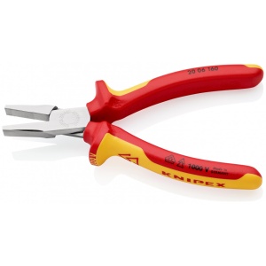 KNIPEX 20 06 160 Clește plat izolate, cu manere multicomponent, testate VDE cromat 160 mm - Img 2