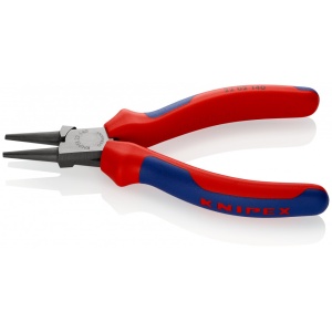 KNIPEX 22 02 140 Clește rotund cu manşoane multicomponent vopsit negru 140 mm - Img 2