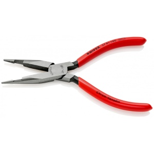 KNIPEX 27 01 160 Clește plat-rotund cu tăietor median (clește pentru cabluri de telefonie) acoperite cu plastic 160 mm - Img 2
