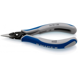 KNIPEX 34 52 130 Clește de apucare de precizie pentru sisteme electronice cu manşoane multicomponent brunat 130 mm - Img 1