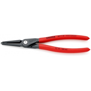 KNIPEX 48 11 J3 clește de precizie pentru inele de siguranță pentru inele interioare cu alezaje acoperit cu material plastic aderent bonderizat în culoarea gri 225 mm