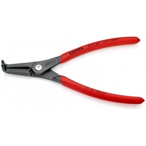 KNIPEX 49 21 A31 clește de precizie pentru inele de siguranță pentru inele exterioare pe axuri acoperit cu material plastic aderent bonderizat în culoarea gri 210 mm - Img 2