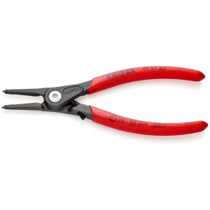 KNIPEX 49 31 A1 clește de precizie pentru inele de siguranță pentru inele exterioare pe axuri cu protecţie la supraîntindere acoperit cu material plastic aderent bonderizat în culoarea gri 140 mm - Img 2