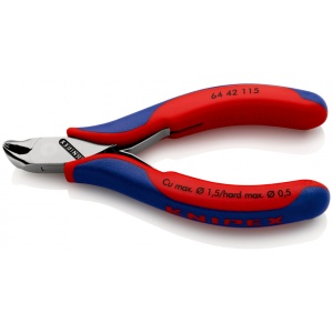 KNIPEX 64 42 115 Tăietor frontal pentru instalații electronice cu manşoane multicomponent 115 mm - Img 1