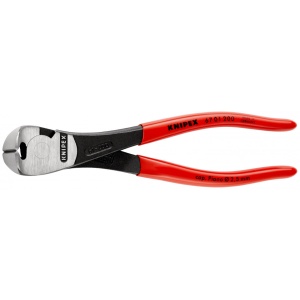 KNIPEX 67 01 200 Tăietor frontal de forță acoperite cu plastic vopsit negru 200 mm - Img 3