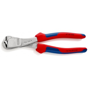 KNIPEX 67 05 200 Tăietor frontal de forță cu manşoane multicomponent cromat 200 mm