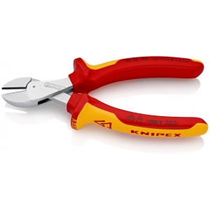 KNIPEX 73 06 160 X-Cut® Şfic compact cu transmisie mare a forței izolate, cu manere multicomponent, testate VDE cromat 160 mm - Img 2
