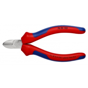 KNIPEX 76 05 125 Tăietor lateral (șfic) pentru electromecanici cu manşoane multicomponent cromat 125 mm - Img 3