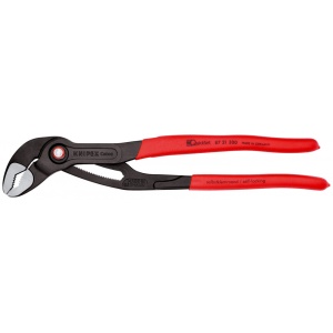 KNIPEX 87 21 300 Cobra® QuickSet Clește high tech pentru pompe de apă acoperit cu material plastic aderent bonderizat în culoarea gri 300 mm - Img 3