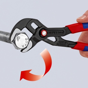 KNIPEX 87 21 300 Cobra® QuickSet Clește high tech pentru pompe de apă acoperit cu material plastic aderent bonderizat în culoarea gri 300 mm - Img 6