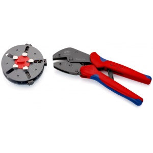 KNIPEX 97 33 01 MultiCrimp® clește de sertizare cu magazie pentru adaosuri de schimb cu manşoane multicomponent brunat 250 mm