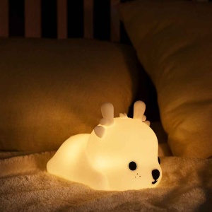 Lampă de noapte pentru copii, silicon, reincarcabilă, Baby Deer - Img 7