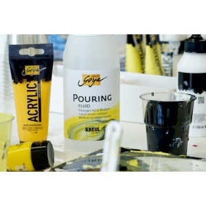 Lichid pentru fluidizarea vopselelor acrilice Kreul Pouring 250 ml - Img 4