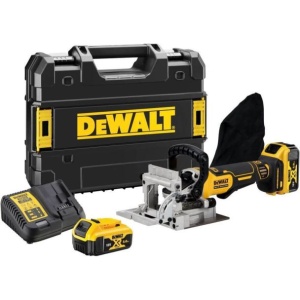 Masina de frezat nuturi DeWalt DCW682P2, adancime de taiere 20 mm, cu 2 acumulatori 18V XR/5.0Ah in valiza TSTAK - Img 1