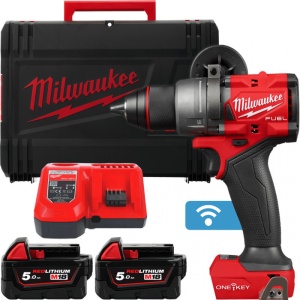 MAȘINĂ DE GĂURIT CU PERCUȚIE ONE-KEY™ M18 FUEL™ M18 ONEPD3-502X, 2 ACUMULATORI, INCARCATOR, CUTIE HD