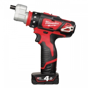 Masina de gaurit multifunctionala cu acumulator Milwaukee M12 BDDX-202C KIT, livrata cu acumulatori, valiza