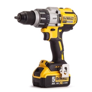 Masina de gaurit si insurubat cu percutie, cu acumulatori Dewalt DCD996P3, 18V/5.0Ah, cuplu maxim 95 Nm, 3 acumulatori, incarcator - Img 1