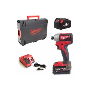 Mașină de înșurubat cu impact ¼˝ Milwaukee M18 CBLID-402C, cuplu 180 Nm, livrata cu acumulatori, valiza - Img 1