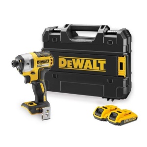 Masina de insurubat cu impact, cu acumulatori Dewalt DCF887D2, 18V/2.0Ah, cuplu maxim 205 Nm, 2 acumulatori, incarcator si valiza de transport - Img 1