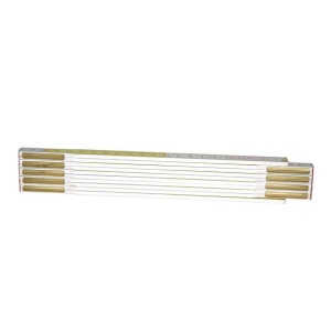 Metru de tamplarie Stanley 0-35-458, lemn vopsit alb-galben, 2 m x 15 mm - Img 3