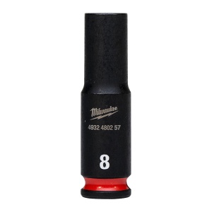 MILWAUKEE, CHEI TUBULARE DE IMPACT SHOCKWAVE™ IMPACT DUTY, 8 MM 1/4" IMPACT SOCKET DEEP - 1 PC - Img 1