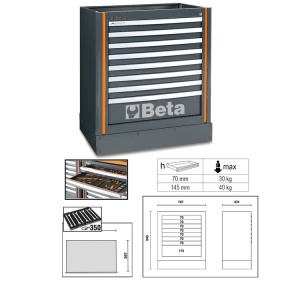 Modul fix cu 8 sertare C55M8 - Img 2