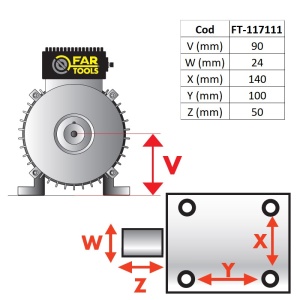Motor electric 2 CP, arbore 24 mm, 1500 rpm, monofazat - Img 2