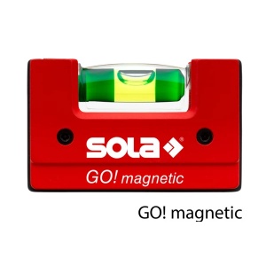 Nivela cu bula (boloboc) Sola GO! magnetic, 6.8cm - Img 1