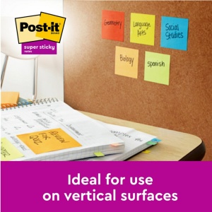 Notes adeziv Super Sticky 76 x 76 mm 90 file x 5 culori asortate Post-It 3M - Img 4