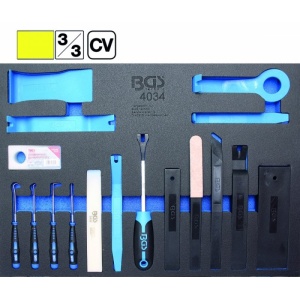 Organizator pentru carucior BGS, 17 piese pentru demontare, montare si carlige, 3/3 sertar - Img 3
