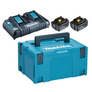 Pachet acumulatori Makita LXT - 2xBL1860B + DC18RD + MAKPAC3