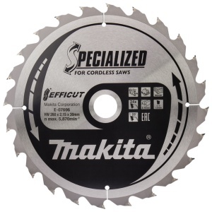 Panza fierastrau circular, lemn Makita, 260x30x2.15 mm, 24 dinti