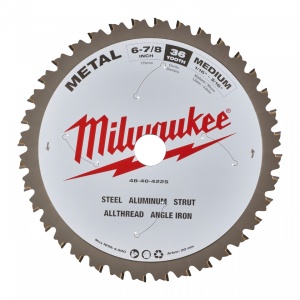 Pânza fierăstrău circular pentru metal MILWAUKEE, 174x20 mm, Z36, taiere metale (nu taie inox) - Img 1