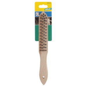 Perie de mana Wolfcraft 2722000, sarma otel, 4 randuri, 280 mm, maner lemn, lungime sarma 23 mm, lungime armatura 140 mm - Img 3