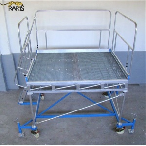 Platforma RARIS la 60°, mobila, rigidizata, baza otel, structura aluminiu,cu podina extinsa, tip PBE - Img 5