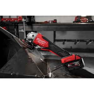 Polizor unghiular 125 mm cu frânare și comutator tip clapetă M18 FUEL™ ONE-KEY™ M18 ONEFSAG125XPDB-502X ( KIT: 2 x M18 B5 Acumulator, M12-18 FC Încarcător, Cutie HD) - Img 10