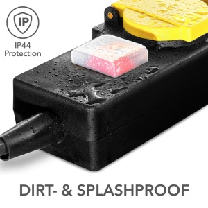 Prelungitor cu capace de protectie si comutator, 3 prize, 3x1.5mm / 2m, 230V, Trotec, tip PVP3 - Img 4