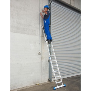 Scara simpla din aluminiu cu trepte late STABILO, 15 trepte - Img 6
