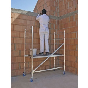 Schela ROLLTEC 0,75 x 1,6m, aluminiu, inaltime lucru 2,90m - Img 5