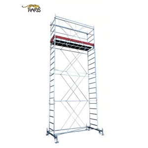 Schele RARIS, profesionale, mobile, din aluminiu, cu suprafata podina 1,6x1,4 m, Hlucrumax: 4,3-14,3 m, tip W1,6 - Img 1