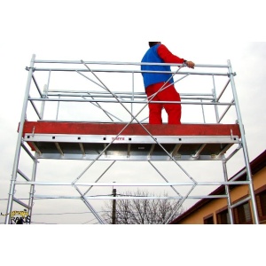 Schele RARIS, profesionale, mobile, din aluminiu, cu suprafata podina 1,6x1,4 m, Hlucrumax: 4,3-14,3 m, tip W1,6 - Img 5