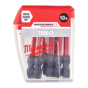 Set 10 buc cap surubelnita Torx (TX) TX 20 x 50 mm Milwaukee SHOCKWAVE - Img 2