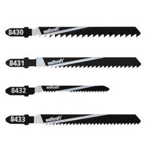 Set 10 panze pentru fierastrau pendular Wolfcraft 8430000, prindere in T, pentru lemn, adancimi de taiere 15 / 30 / 40 / 50 mm - Img 1
