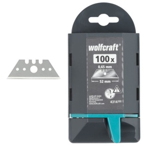 Set 100 lame trapezoidale Wolfcraft 4314000, profi inaltimea lamei 52 mm, grosimea lamei 0, 65 mm - Img 2